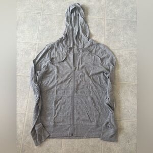 Gray light weight Zip-Up Hoodie